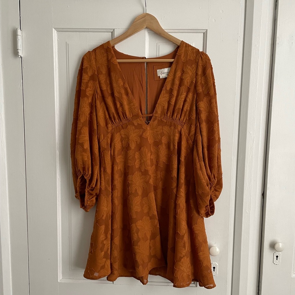 Anthropologie Burnt Orange Dress